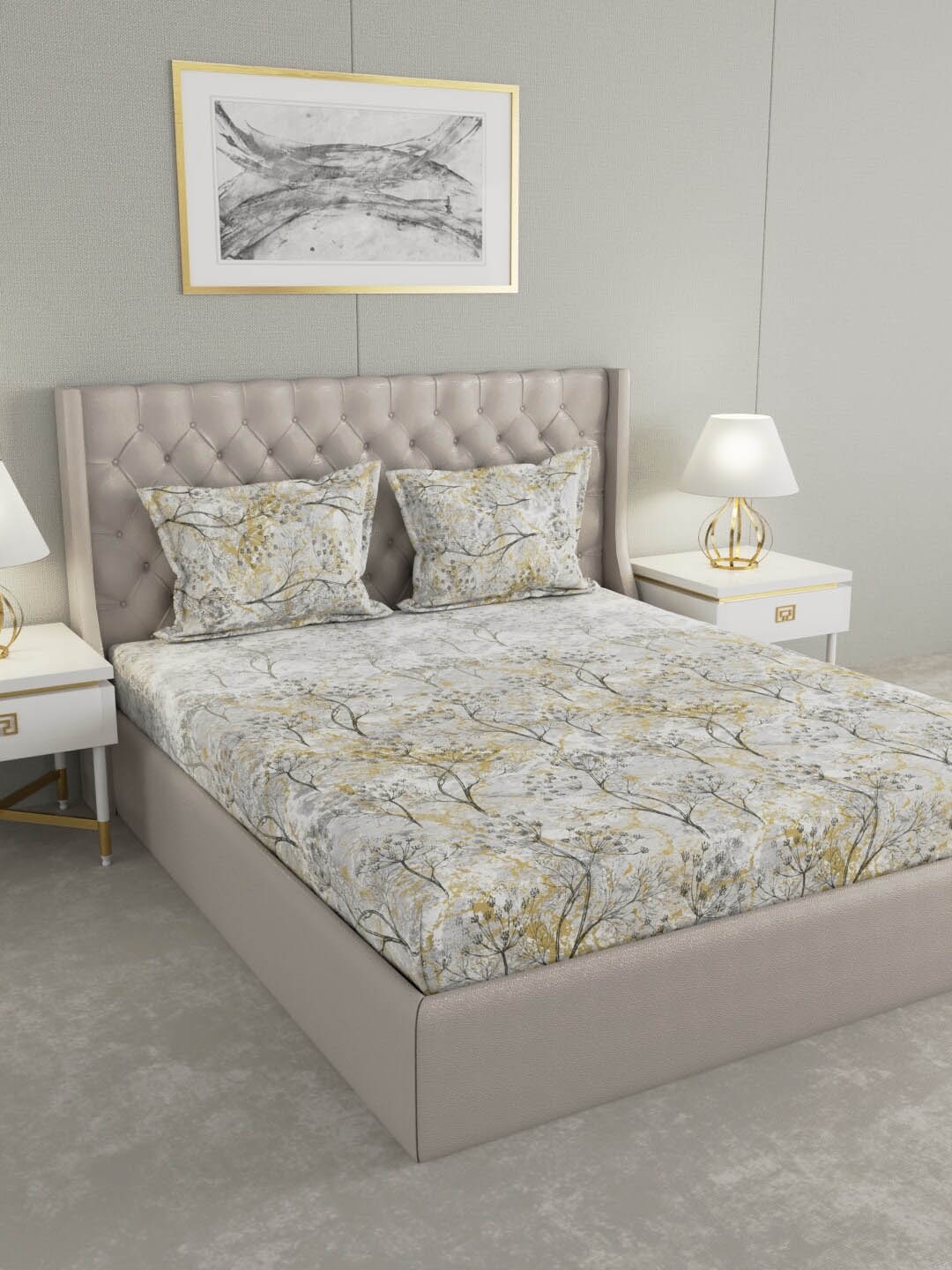Raymond Home Grey & Black Floral 200 TC Pure Cotton King Bedsheet with 2 Pillow Covers
Raymond Home Grey & Black Floral 200 TC Pure Cotton King Bedsheet with 2 Pillow Covers