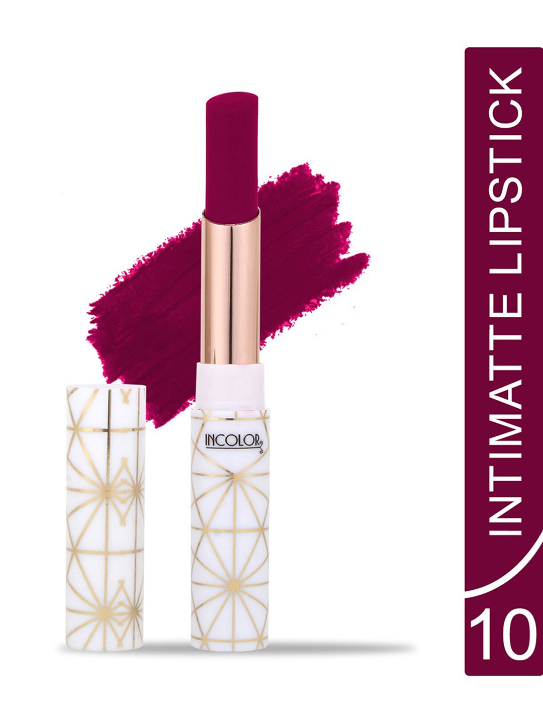 INCOLOR Intimatte Lightweight Long Lasting Smooth Texture Lipstick 2.3g - Shade 10, Magenta
INCOLOR Intimatte Lightweight Long Lasting Smooth Texture Lipstick 2.3g - Shade 10, Magenta