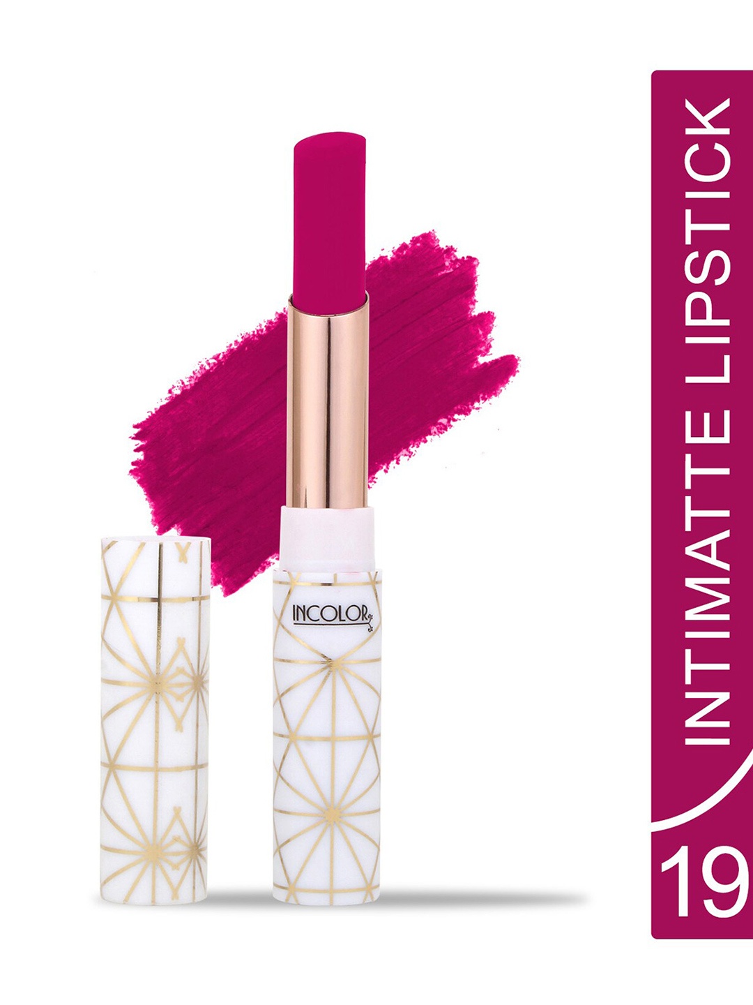 INCOLOR Intimatte Lightweight Long Lasting Smooth Texture Lipstick 2.3g - Shade 19, Pink
INCOLOR Intimatte Lightweight Long Lasting Smooth Texture Lipstick 2.3g - Shade 19, Pink