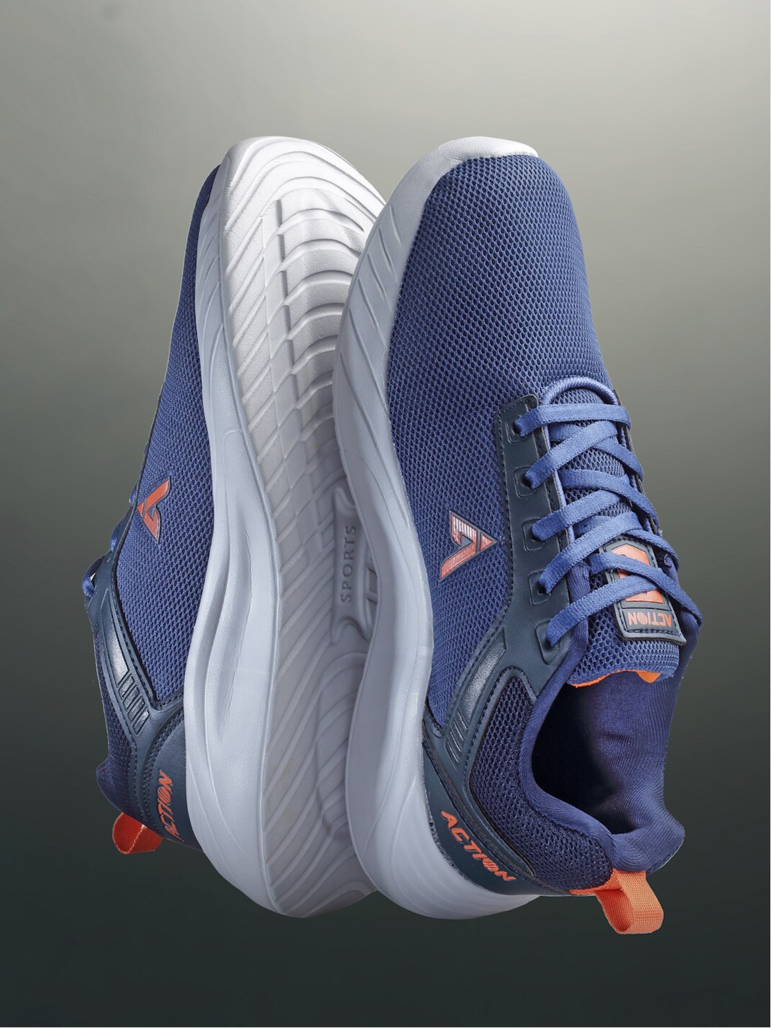 Action Men Mesh Running Non-Marking Shoes, Blue
