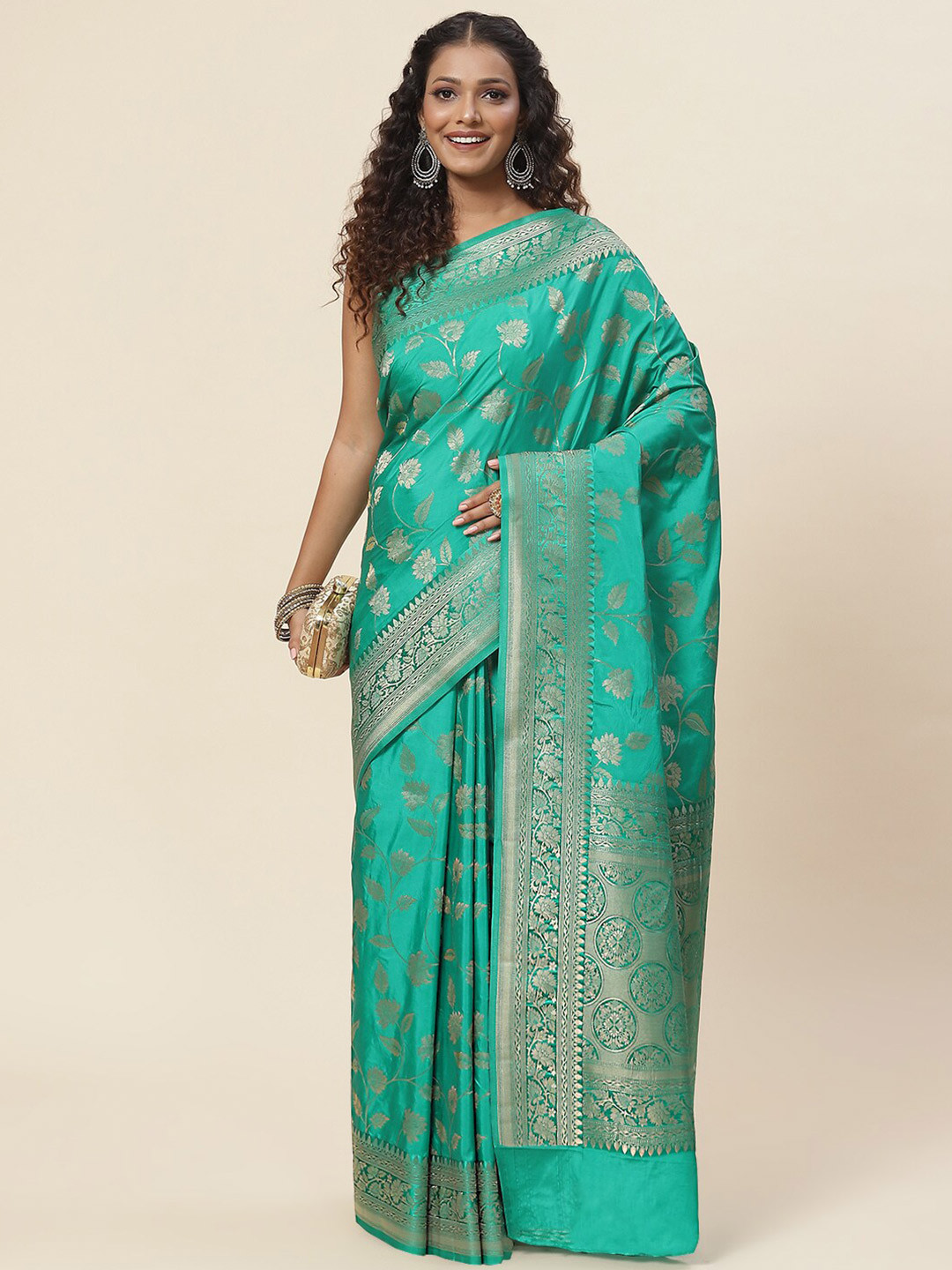 Meena Bazaar Woven Design Zari Border Art Silk Saree, Green
Meena Bazaar Woven Design Zari Border Art Silk Saree, Green