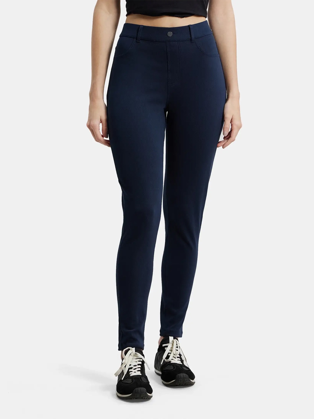 Jockey Super Combed Cotton Rich Slim Fit Solid Jeggings With Pockets -IW16, Navy blue
Jockey Super Combed Cotton Rich Slim Fit Solid Jeggings With Pockets -IW16, Navy blue