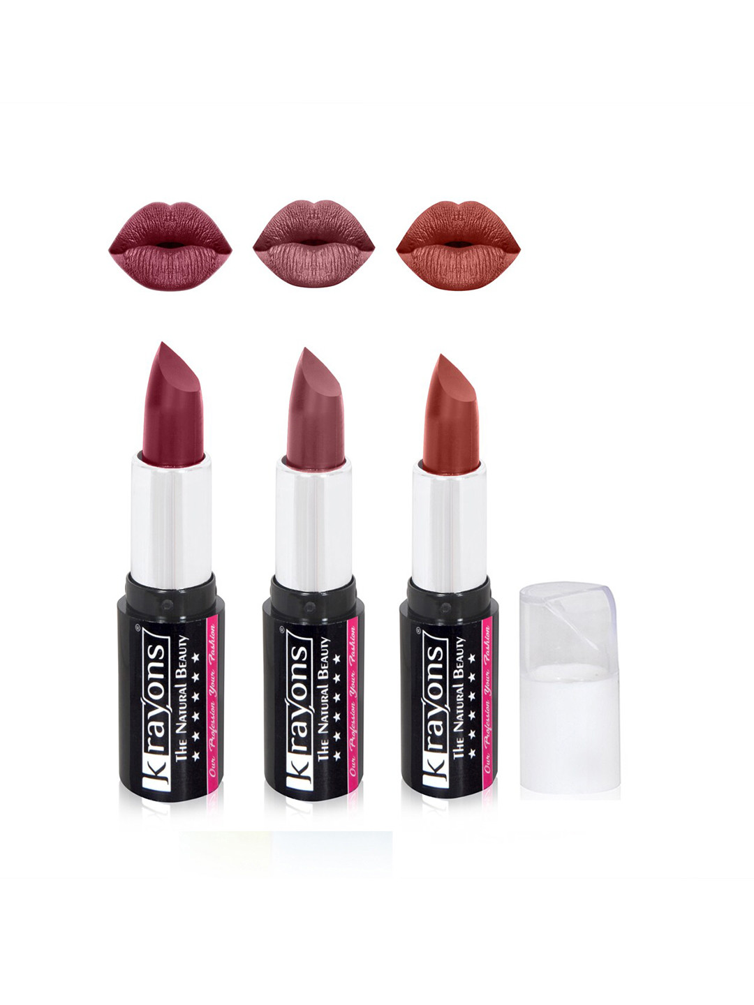 krayons The Natural Beauty Set Of 3 Moisturizing Matte Lipsticks - 4 g Each, Maroon
krayons The Natural Beauty Set Of 3 Moisturizing Matte Lipsticks - 4 g Each, Maroon