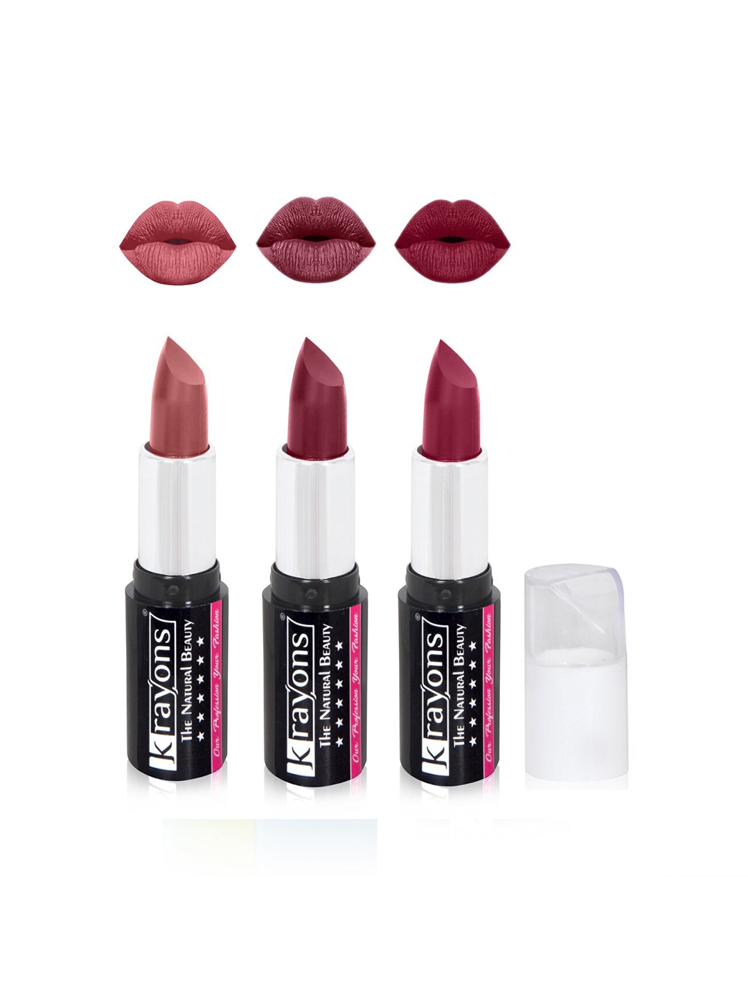 krayons The Natural Beauty Set Of 3 Moisturizing Matte Lipsticks - 4 g Each, Magenta
krayons The Natural Beauty Set Of 3 Moisturizing Matte Lipsticks - 4 g Each, Magenta