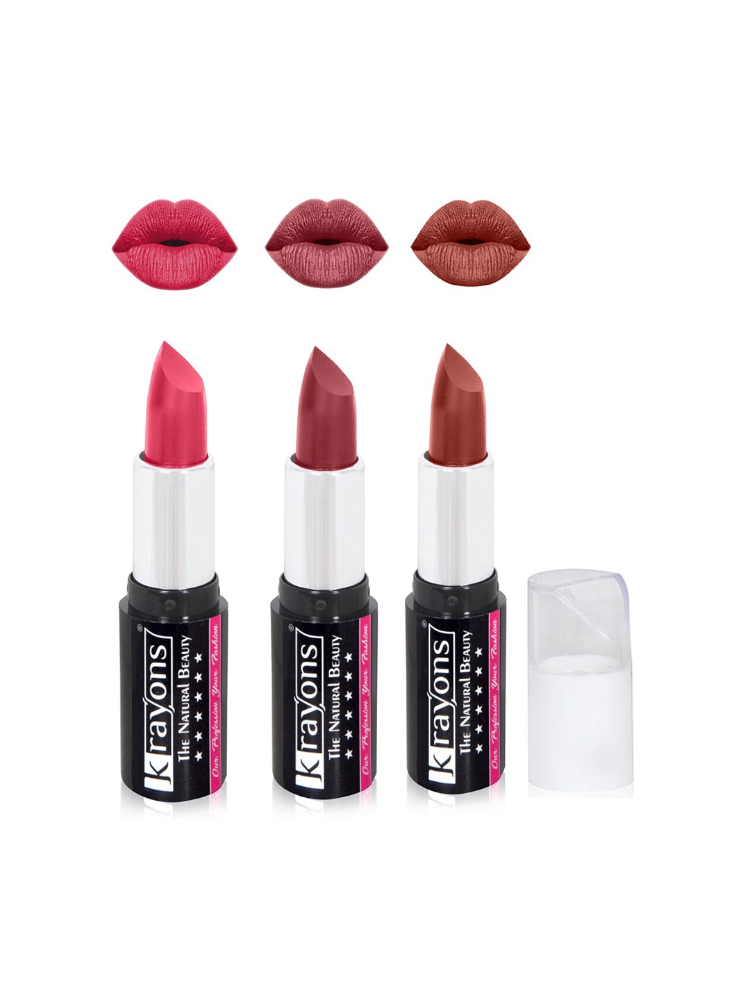 krayons The Natural Beauty Set Of 3 Moisturizing Matte Lipsticks - 4 g Each, Magenta
krayons The Natural Beauty Set Of 3 Moisturizing Matte Lipsticks - 4 g Each, Magenta