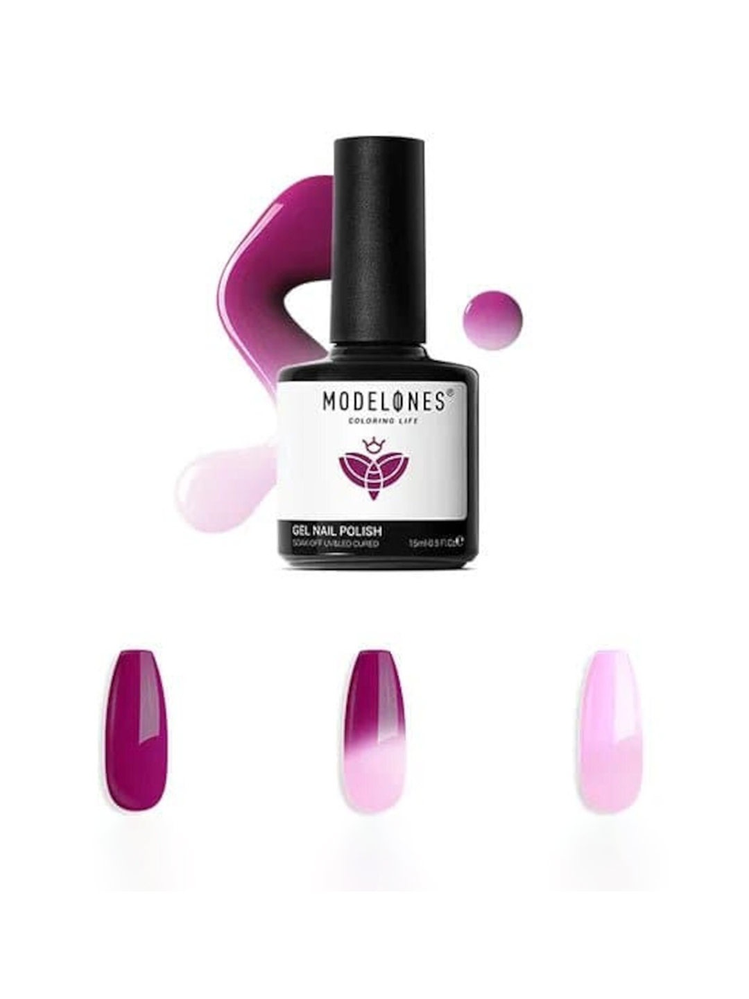 Modelones Thermal Inspire UV Gel Nail Polish 7 ml - Drama Makes My Day 1177, Pink
Modelones Thermal Inspire UV Gel Nail Polish 7 ml - Drama Makes My Day 1177, Pink