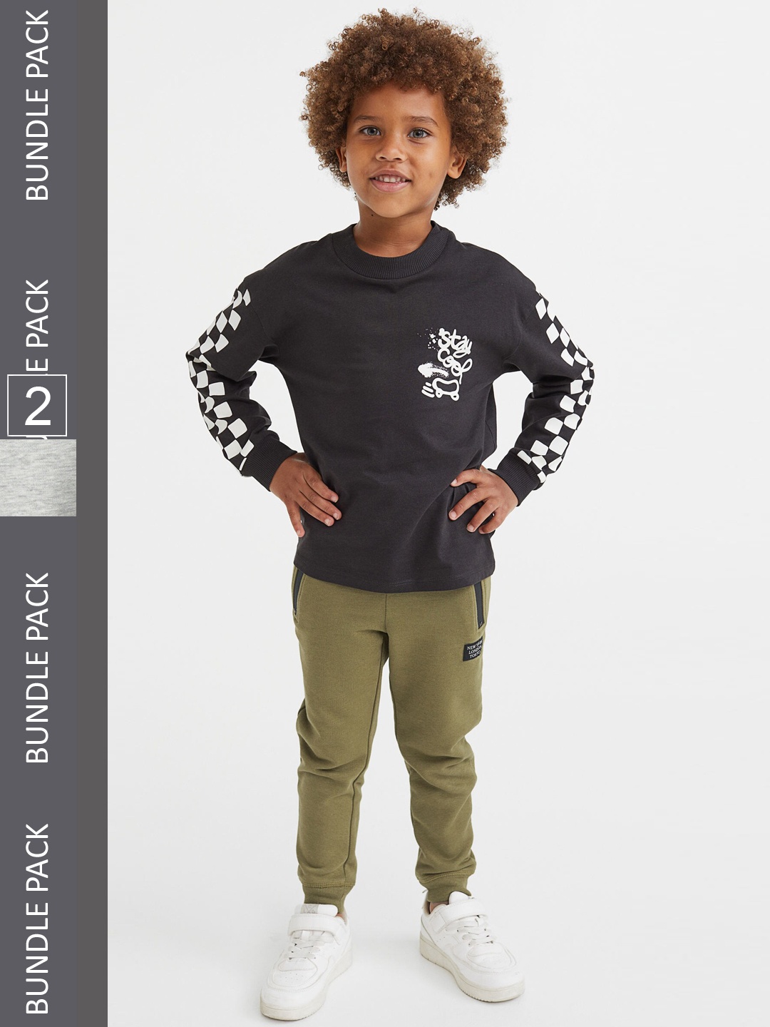 H&M Boys 2-Pack Joggers, Green