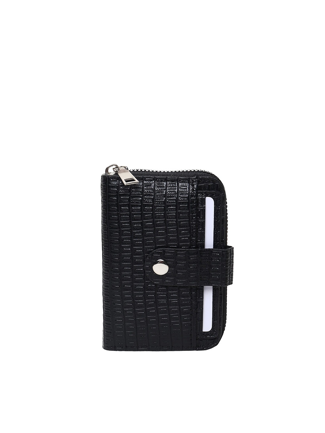 WILD EDGE Textured Card Holder, Black