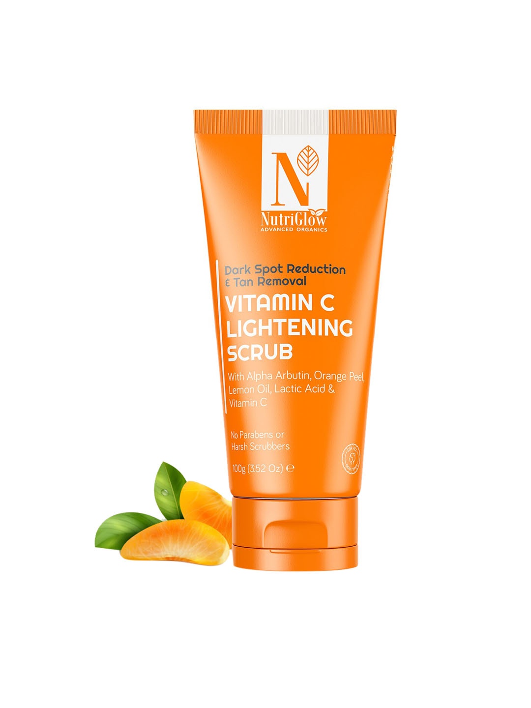 Nutriglow Advanced Organics Vitamin C Lightening Face Scrub with Alpha Arbutin - 100 g, Orange
Nutriglow Advanced Organics Vitamin C Lightening Face Scrub with Alpha Arbutin - 100 g, Orange