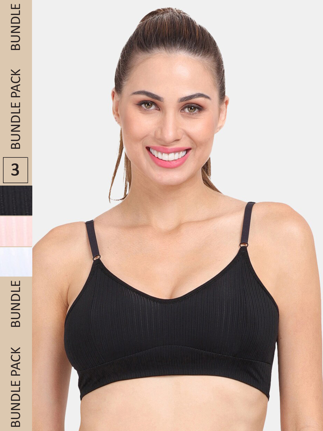 Amour Secret Pack of 3 Bra, Black 
Amour Secret Pack of 3 Bra, Black