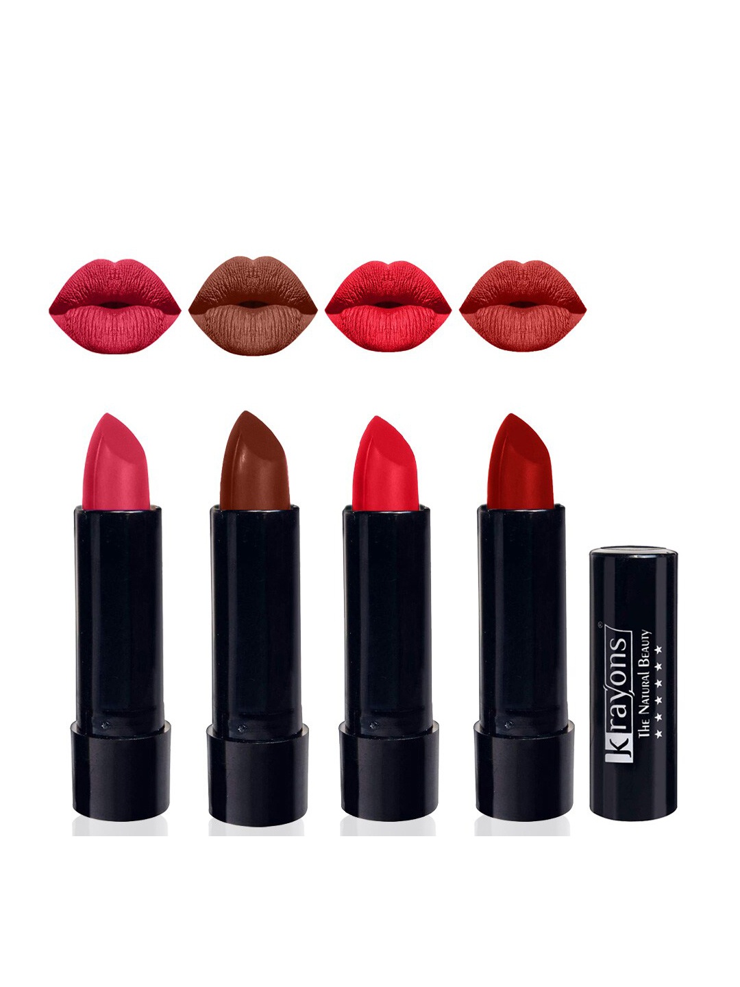 krayons Set Of 4 Cute Pop Waterproof & Moisturizing Matte Lipstick - 3.5 g Each, Pink
krayons Set Of 4 Cute Pop Waterproof & Moisturizing Matte Lipstick - 3.5 g Each, Pink
