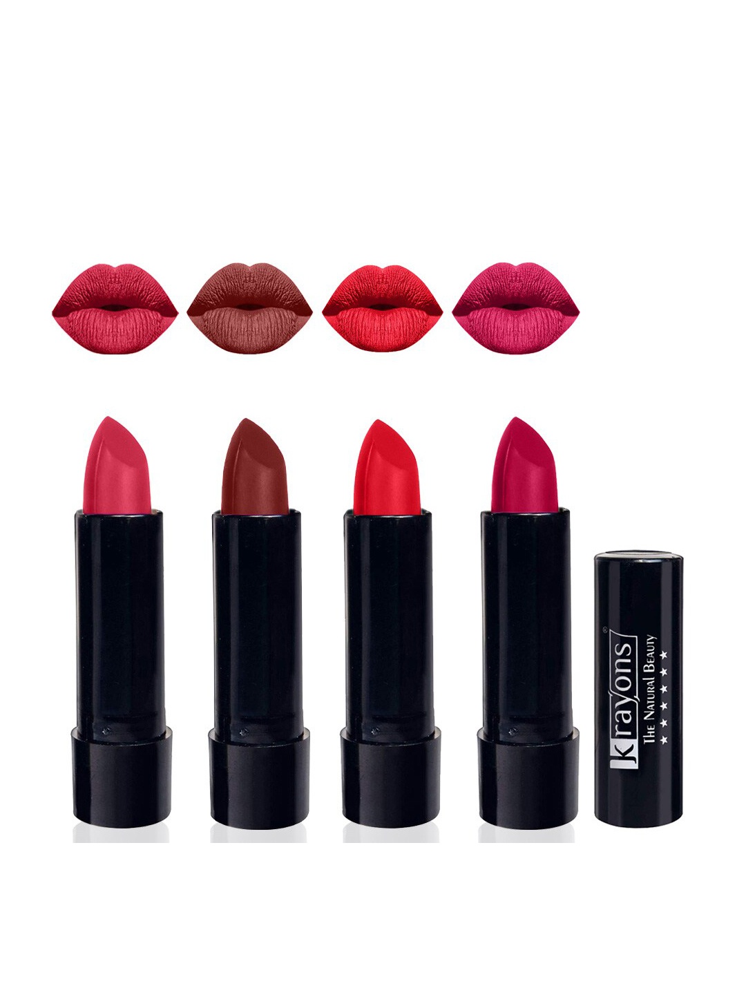 krayons Set Of 4 Cute Pop Waterproof & Moisturizing Matte Lipstick - 3.5 g Each, Pink
krayons Set Of 4 Cute Pop Waterproof & Moisturizing Matte Lipstick - 3.5 g Each, Pink