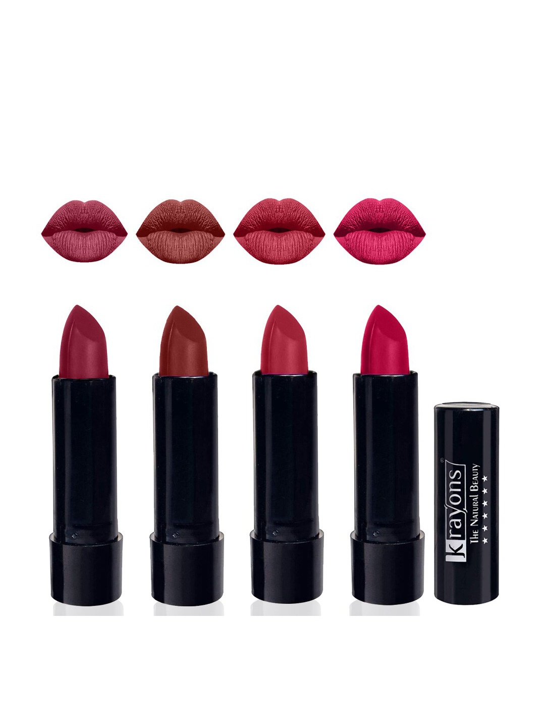 krayons Set of 4 Cute Pop Waterproof & Moisturizing Matte Lipstick - 3.5 g Each, Pink
krayons Set of 4 Cute Pop Waterproof & Moisturizing Matte Lipstick - 3.5 g Each, Pink