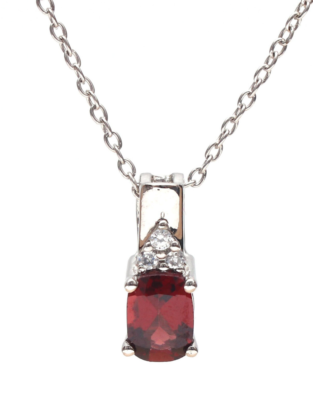 HIFLYER JEWELS 92.5 Sterling Silver Garnet & Topaz Gemstone Studded Pendant With Link Chain, Red
HIFLYER JEWELS 92.5 Sterling Silver Garnet & Topaz Gemstone Studded Pendant With Link Chain, Red
