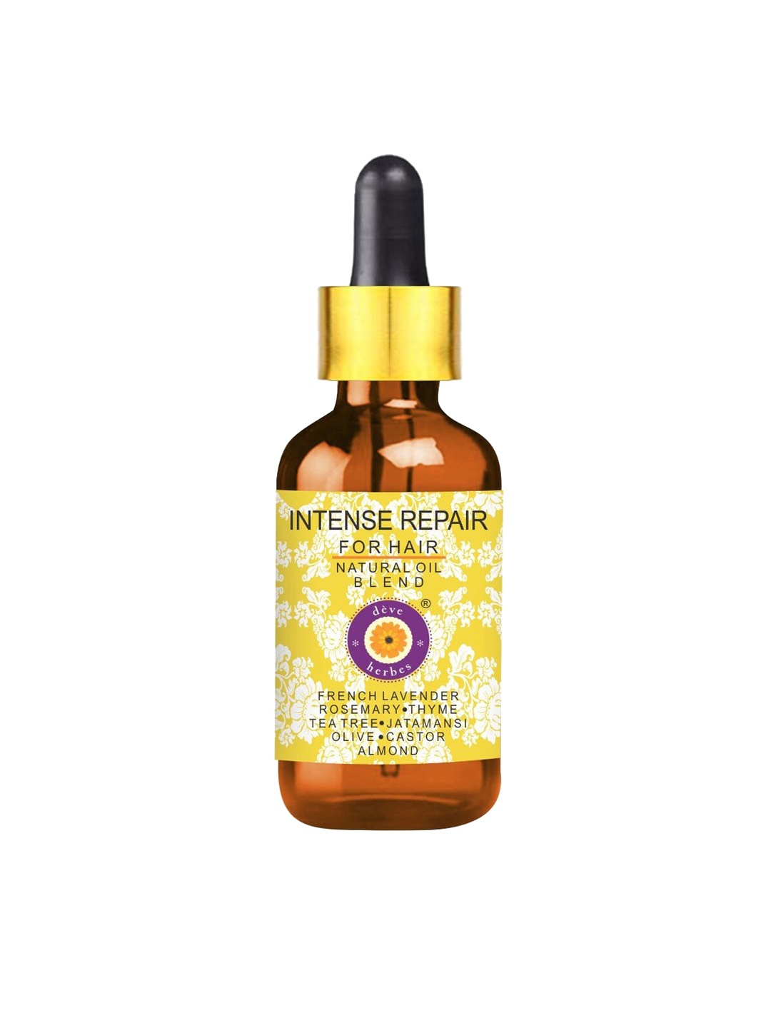 Deve Herbes Intense Repair Natural Blend Oil for Hair with Glass Dropper - 50 ml, Yellow
Deve Herbes Intense Repair Natural Blend Oil for Hair with Glass Dropper - 50 ml, Yellow