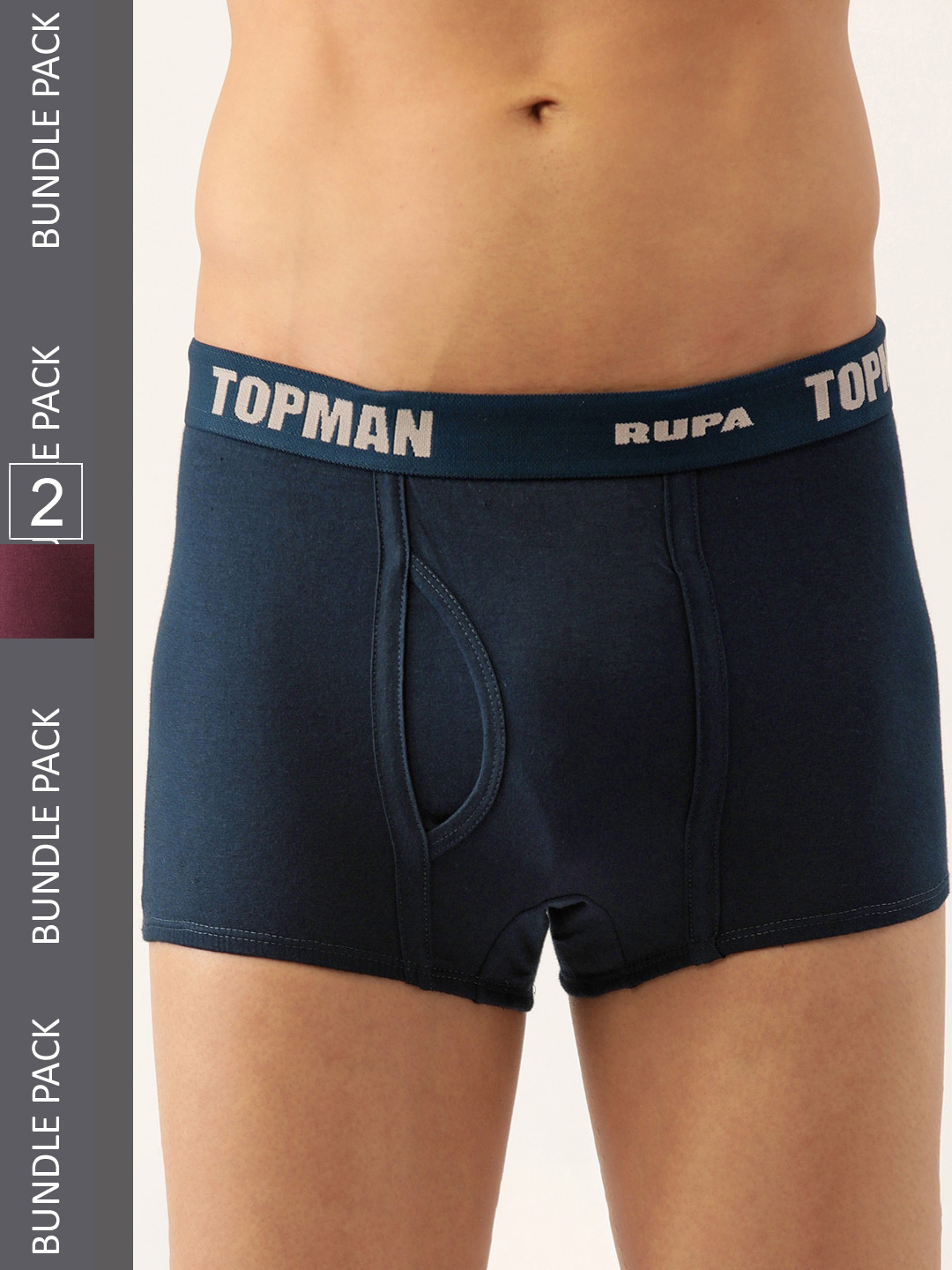 Rupa TOPMAN Men Pack Of 2 Cotton Trunks TOPMAN MINI DRAWER (OE)-Airforce & Maroo-95, Navy blue
Rupa TOPMAN Men Pack Of 2 Cotton Trunks TOPMAN MINI DRAWER (OE)-Airforce & Maroo-95, Navy blue