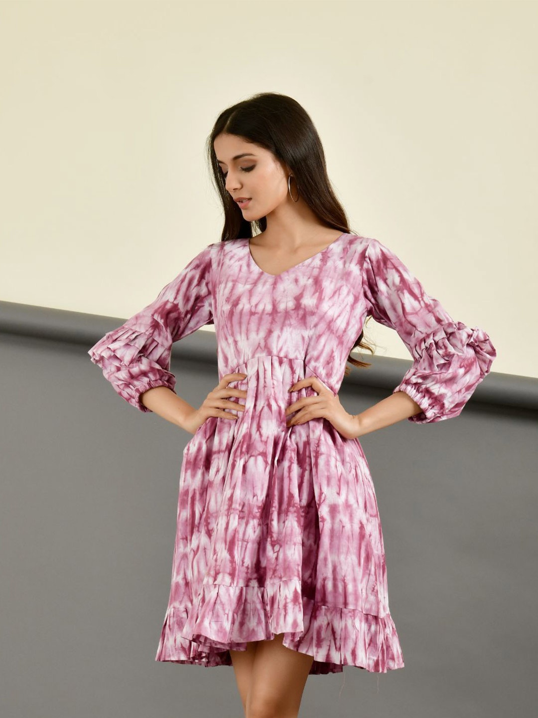 Rangpur Dyed Cotton Dress, Lavender