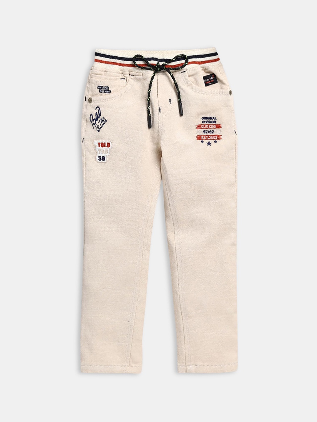 Hopscotch Boys Cotton Trousers, Cream