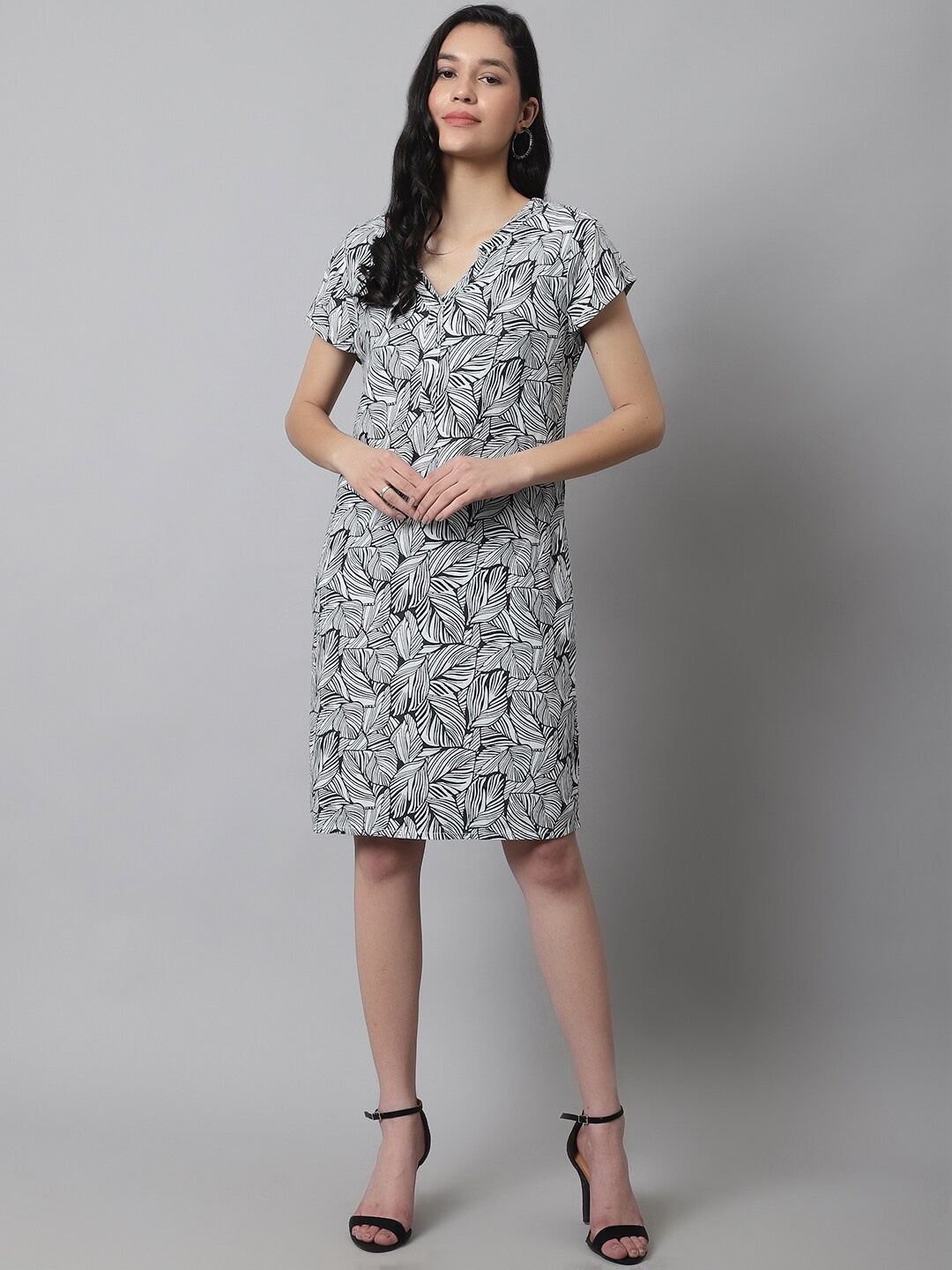 NoBarr A-Line Cotton Dress, Black