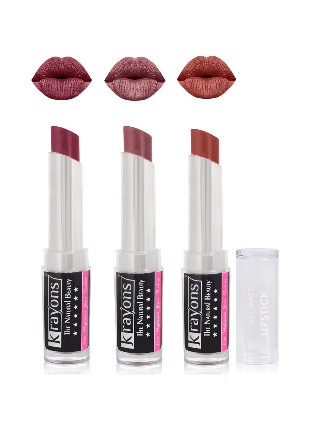 krayons Set of 3 The Natural Beauty Ultimate Moisturizing Matte Lipstick - 3.5 g each, Maroon
krayons Set of 3 The Natural Beauty Ultimate Moisturizing Matte Lipstick - 3.5 g each, Maroon