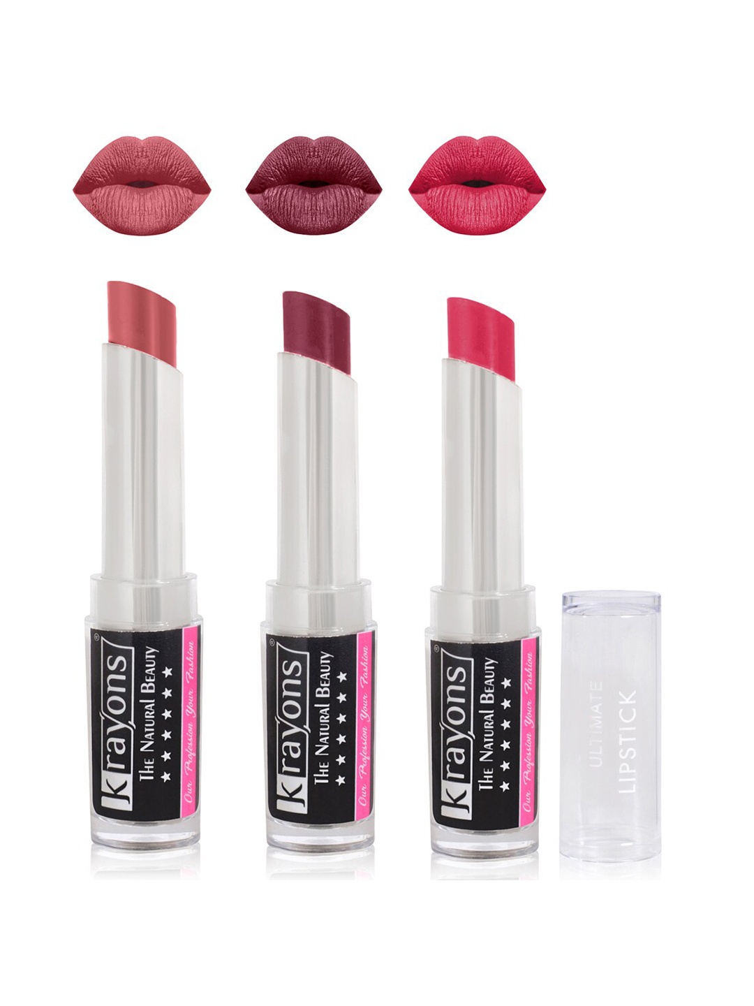 krayons Set Of 3 The Natural Beauty Ultimate Moisturizing Matte Lipsticks - 3.5 gm Each, Nude
krayons Set Of 3 The Natural Beauty Ultimate Moisturizing Matte Lipsticks - 3.5 gm Each, Nude