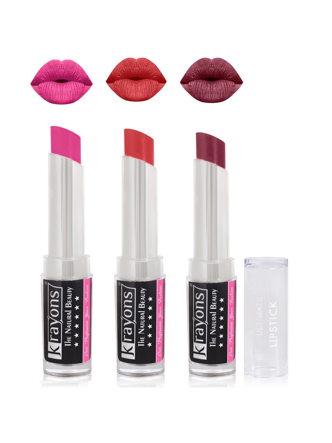 krayons Set Of 3 The Natural Beauty Ultimate Moisturizing Matte Lipsticks - 3.5 gm Each, Pink
krayons Set Of 3 The Natural Beauty Ultimate Moisturizing Matte Lipsticks - 3.5 gm Each, Pink