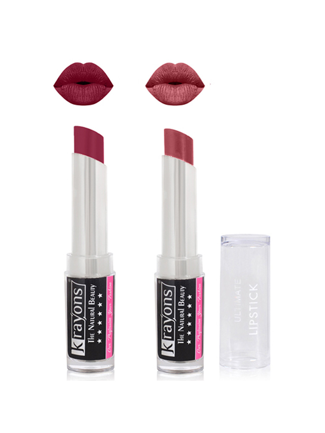 krayons Set Of 2 The Natural Beauty Ultimate Moisturizing Matte Lipsticks - 3.5 gm Each, Burgundy
krayons Set Of 2 The Natural Beauty Ultimate Moisturizing Matte Lipsticks - 3.5 gm Each, Burgundy
