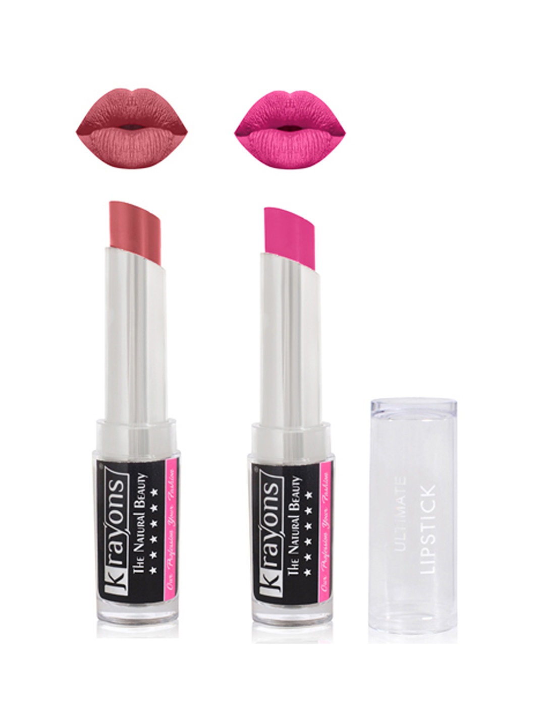 krayons Set of 2 Ultimate Moisturizing Matte Waterproof & Long-Lasting Lipstick 3.5 g Each -Coral Nude 01 - Blush Pink 03
krayons Set of 2 Ultimate Moisturizing Matte Waterproof & Long-Lasting Lipstick 3.5 g Each -Coral Nude 01 - Blush Pink 03