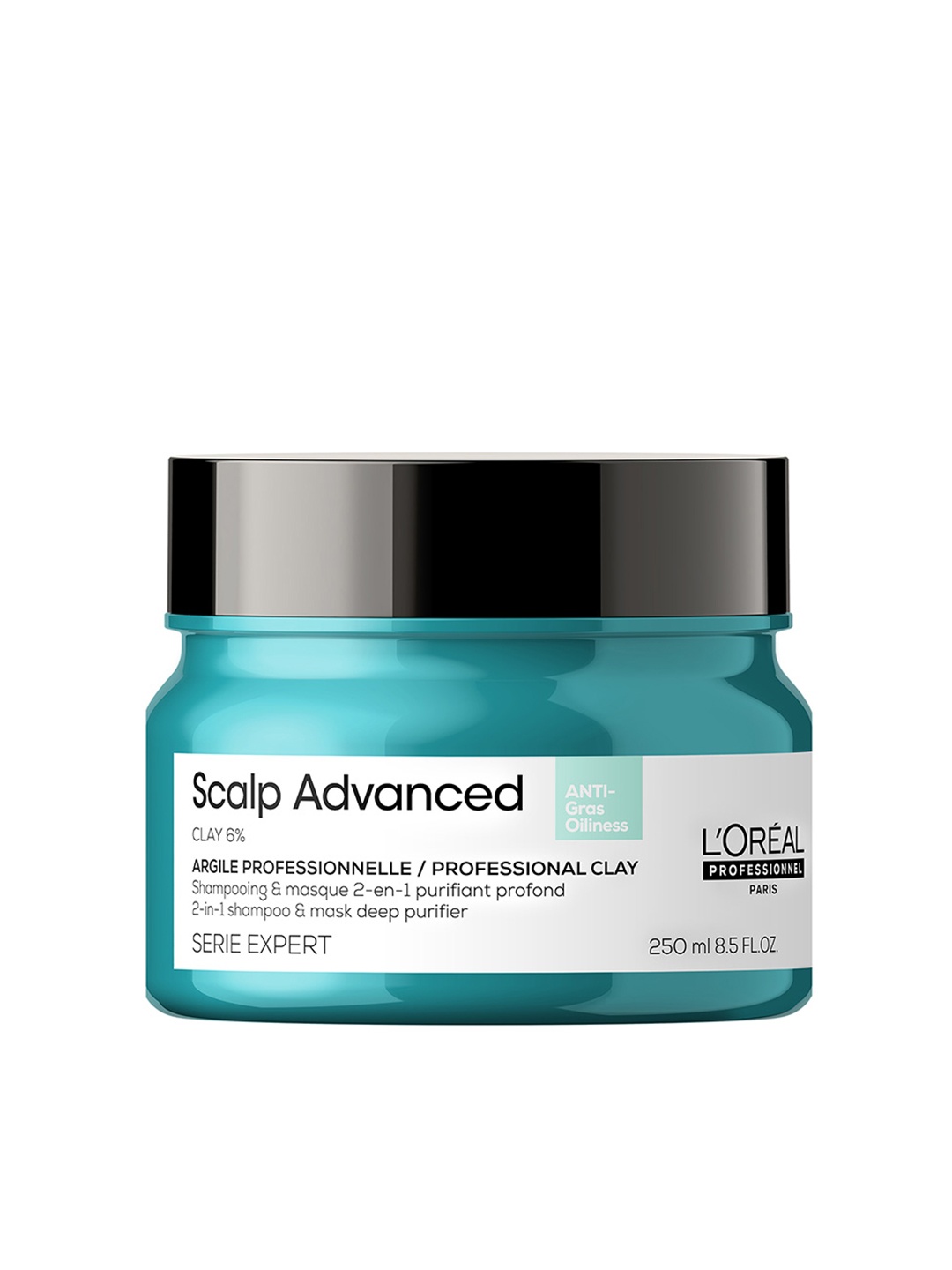LOreal Professionnel Scalp Advanced Anti-Oiliness 2-In-1 Deep Purifier Clay - 250 ml, Blue
LOreal Professionnel Scalp Advanced Anti-Oiliness 2-In-1 Deep Purifier Clay - 250 ml, Blue