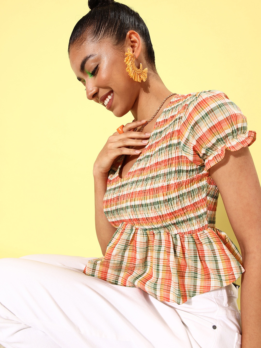 Mast & Harbour Multicoloured Pure Cotton Romance Ramble Decorative Smocking Empire Top, Multi
Mast & Harbour Multicoloured Pure Cotton Romance Ramble Decorative Smocking Empire Top, Multi