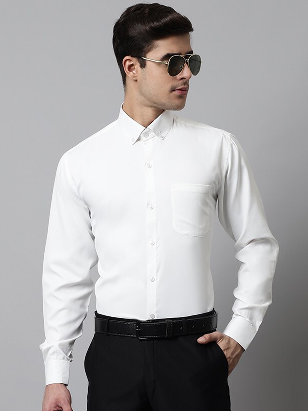 JAINISH Men Classic Jainish Formal Shirt, White