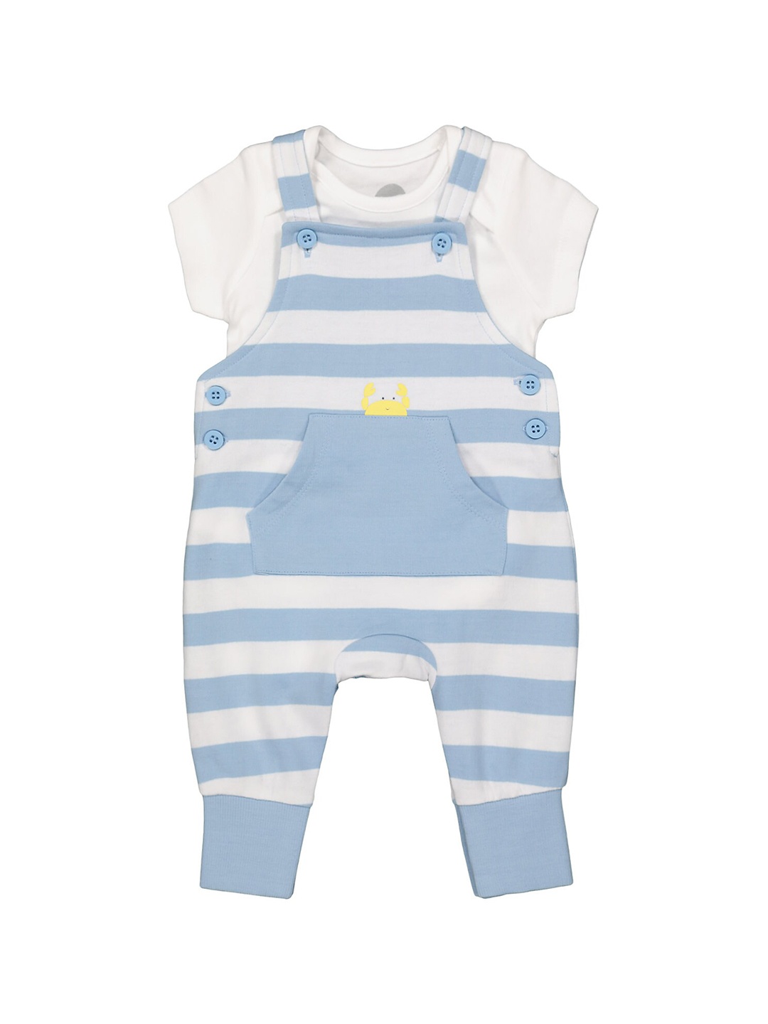 mothercare Boys T-shirt with Dungarees, Blue