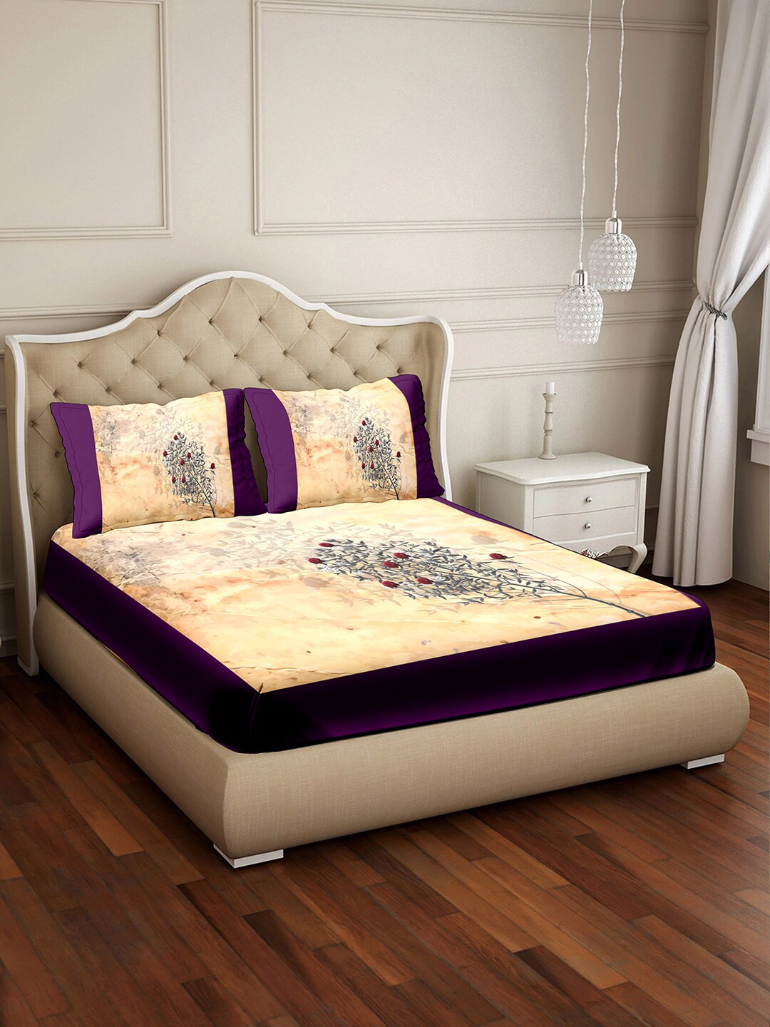 BELLA CASA Scotland Purple & Yellow 350 TC Pure Cotton King Bedsheet with 2 Pillow Covers
BELLA CASA Scotland Purple & Yellow 350 TC Pure Cotton King Bedsheet with 2 Pillow Covers