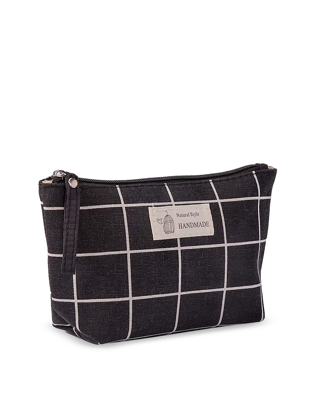 HOUSE OF QUIRK Black Checks Canvas Multi-Function Travel Pouch
HOUSE OF QUIRK Black Checks Canvas Multi-Function Travel Pouch