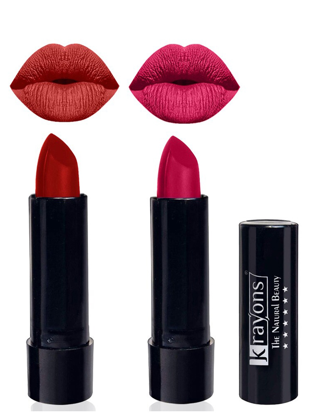 krayons The Natural Beauty Set Of 2 Matte Lipsticks - Centre Stage 183 & Pink Lips184, Red
krayons The Natural Beauty Set Of 2 Matte Lipsticks - Centre Stage 183 & Pink Lips184, Red