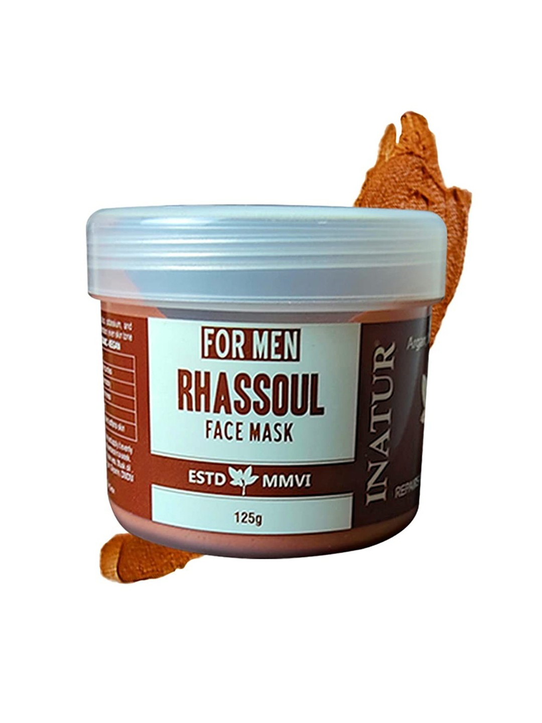 Inatur Men Rhassoul Face Mask -125gm, Orange