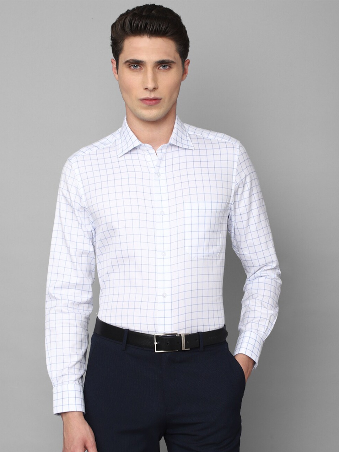 Louis Philippe Men Slim Fit Grid Tattersall Checks Checked Pure Cotton Formal Shirt, White
Louis Philippe Men Slim Fit Grid Tattersall Checks Checked Pure Cotton Formal Shirt, White