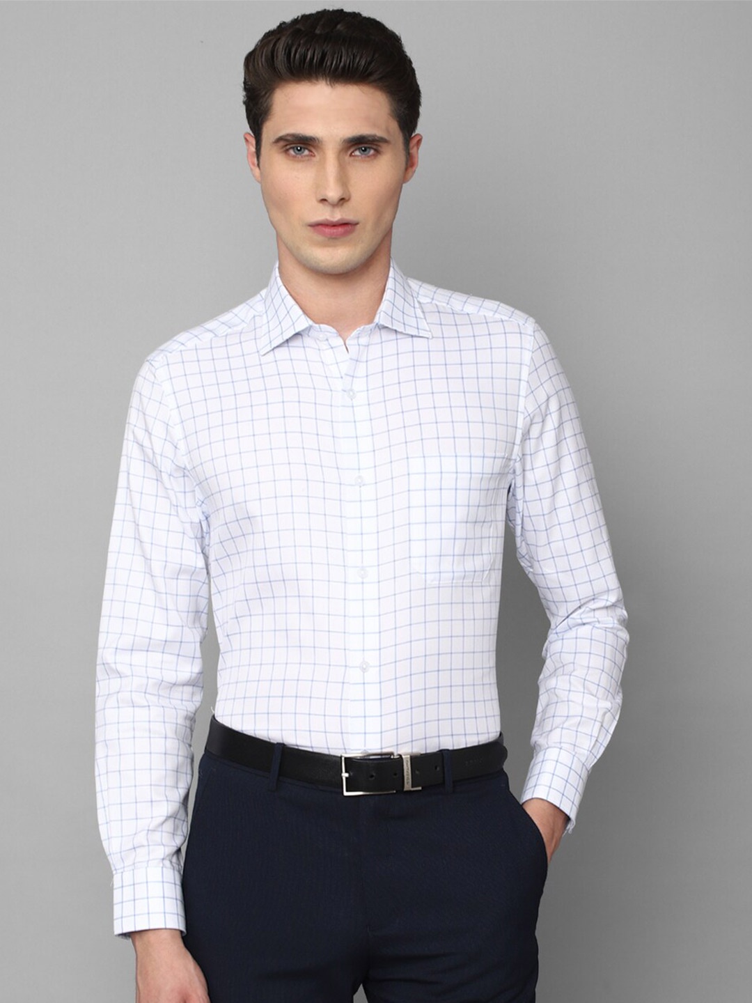 Louis Philippe Men Slim Fit Grid Tattersall Checks Checked Pure Cotton Formal Shirt, White
Louis Philippe Men Slim Fit Grid Tattersall Checks Checked Pure Cotton Formal Shirt, White