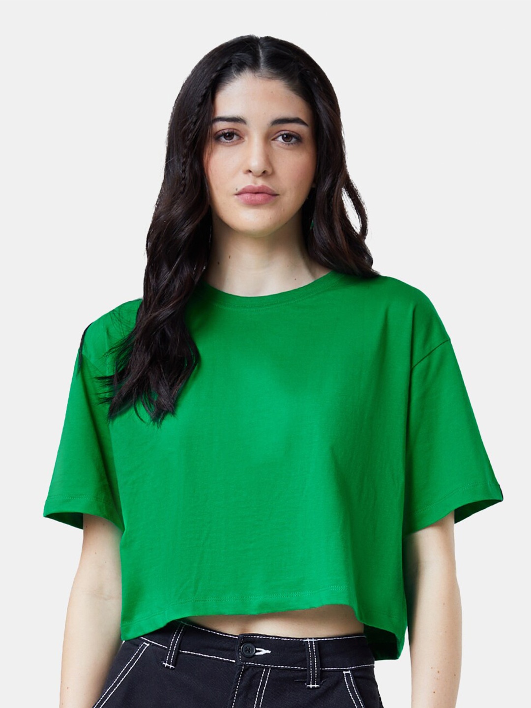The Souled Store Women Drop-Shoulder Sleeves Boxy Pure Cotton Oversized T-shirt, Green
The Souled Store Women Drop-Shoulder Sleeves Boxy Pure Cotton Oversized T-shirt, Green