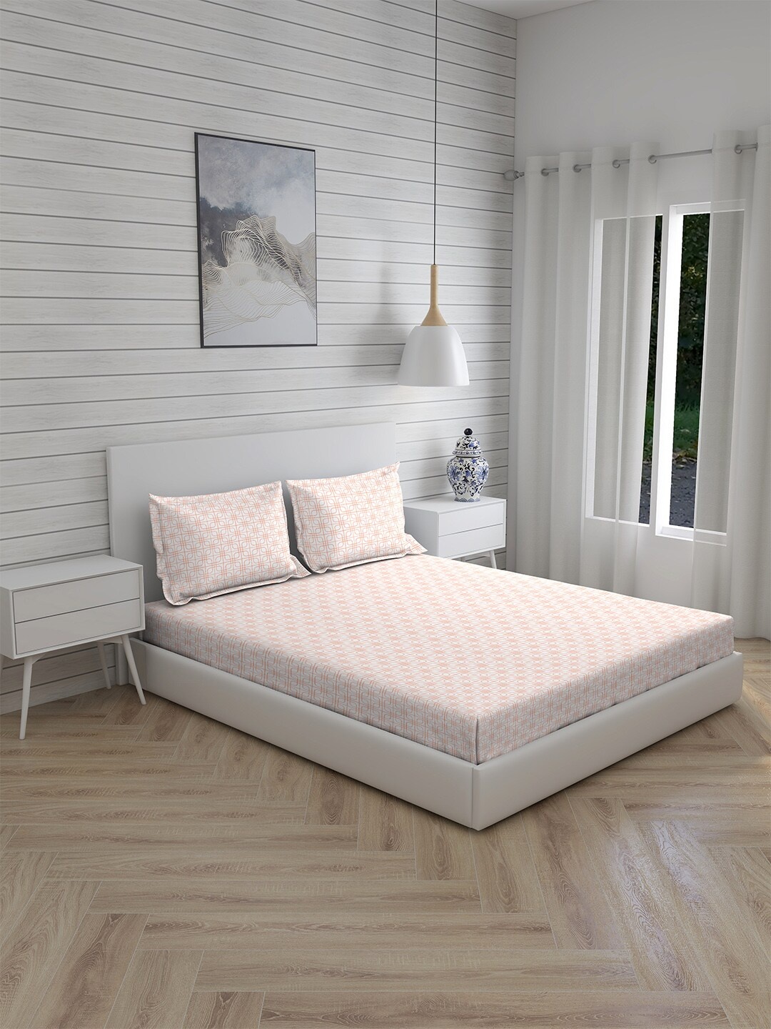 Boutique Living India Cottage Garden White 300 TC King Bedsheet with 2 Pillow Covers
Boutique Living India Cottage Garden White 300 TC King Bedsheet with 2 Pillow Covers