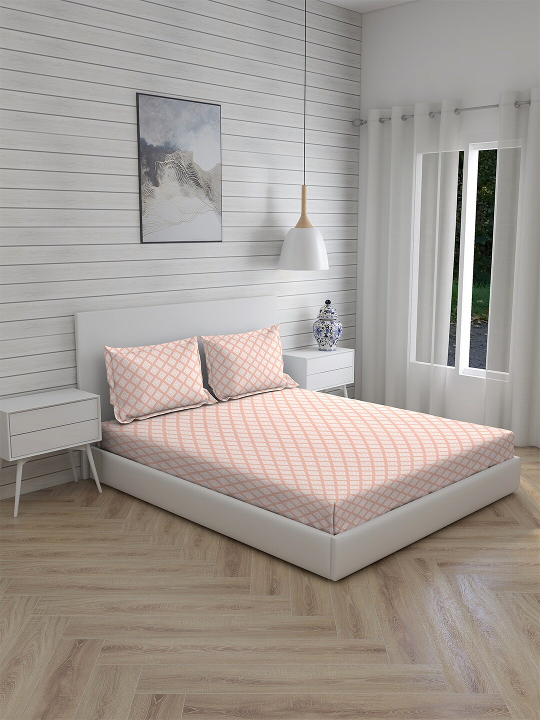 Boutique Living India Orange & White Printed 300 TC Cotton King Bedsheet & 2 Pillow Covers
Boutique Living India Orange & White Printed 300 TC Cotton King Bedsheet & 2 Pillow Covers