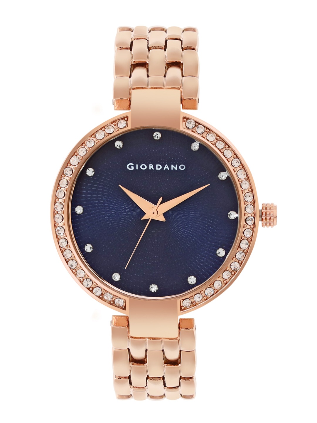 GIORDANO Women Embellished Dial & Stainless Steel Bracelet Style Straps Analogue Watch GD-2141-22, Rose gold
GIORDANO Women Embellished Dial & Stainless Steel Bracelet Style Straps Analogue Watch GD-2141-22, Rose gold