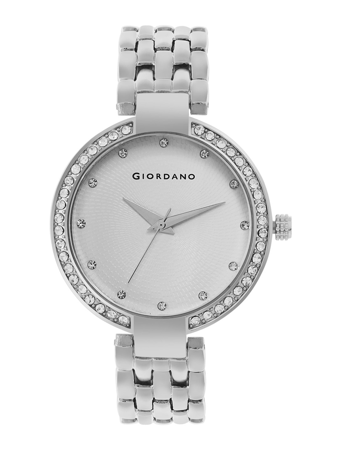 GIORDANO Women Embellished Dial & Stainless Steel Bracelet Style Straps Analogue Watch GD-2141-11, Silver
GIORDANO Women Embellished Dial & Stainless Steel Bracelet Style Straps Analogue Watch GD-2141-11, Silver