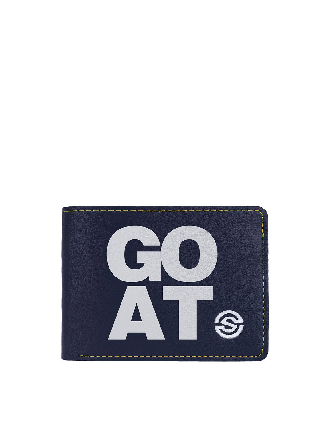 SCHARF Men Typography Printed Two Fold Wallet, Blue