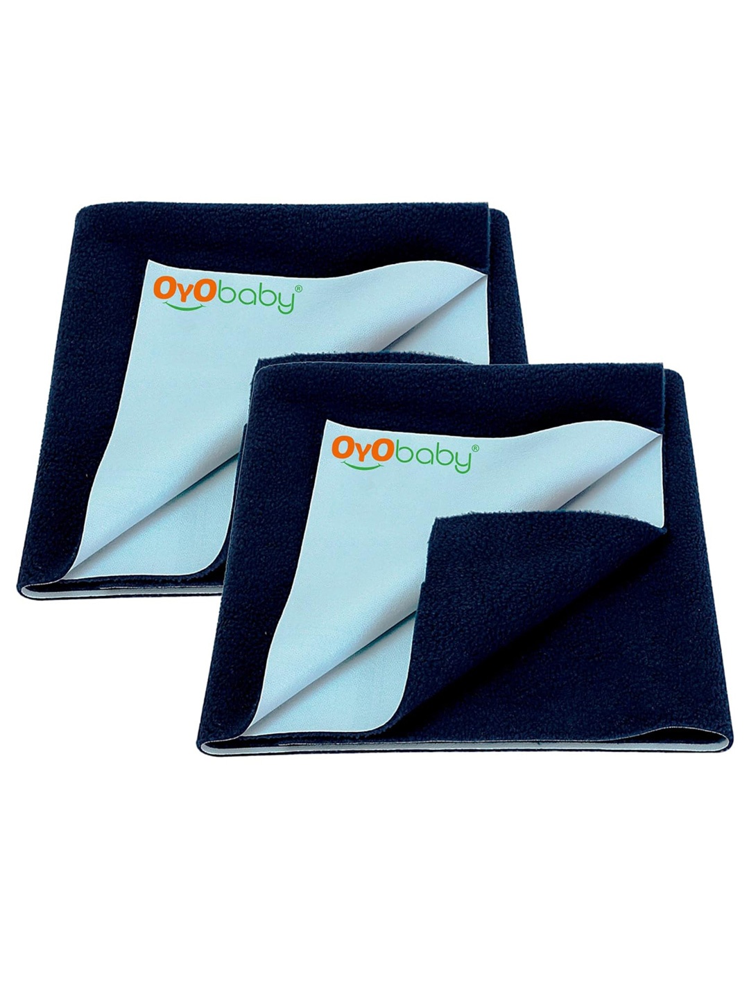 OyO Baby Set of 2 Blue Waterproof & Baby Dry Sheet Polycotton Mattress Protector, Navy blue
OyO Baby Set of 2 Blue Waterproof & Baby Dry Sheet Polycotton Mattress Protector, Navy blue