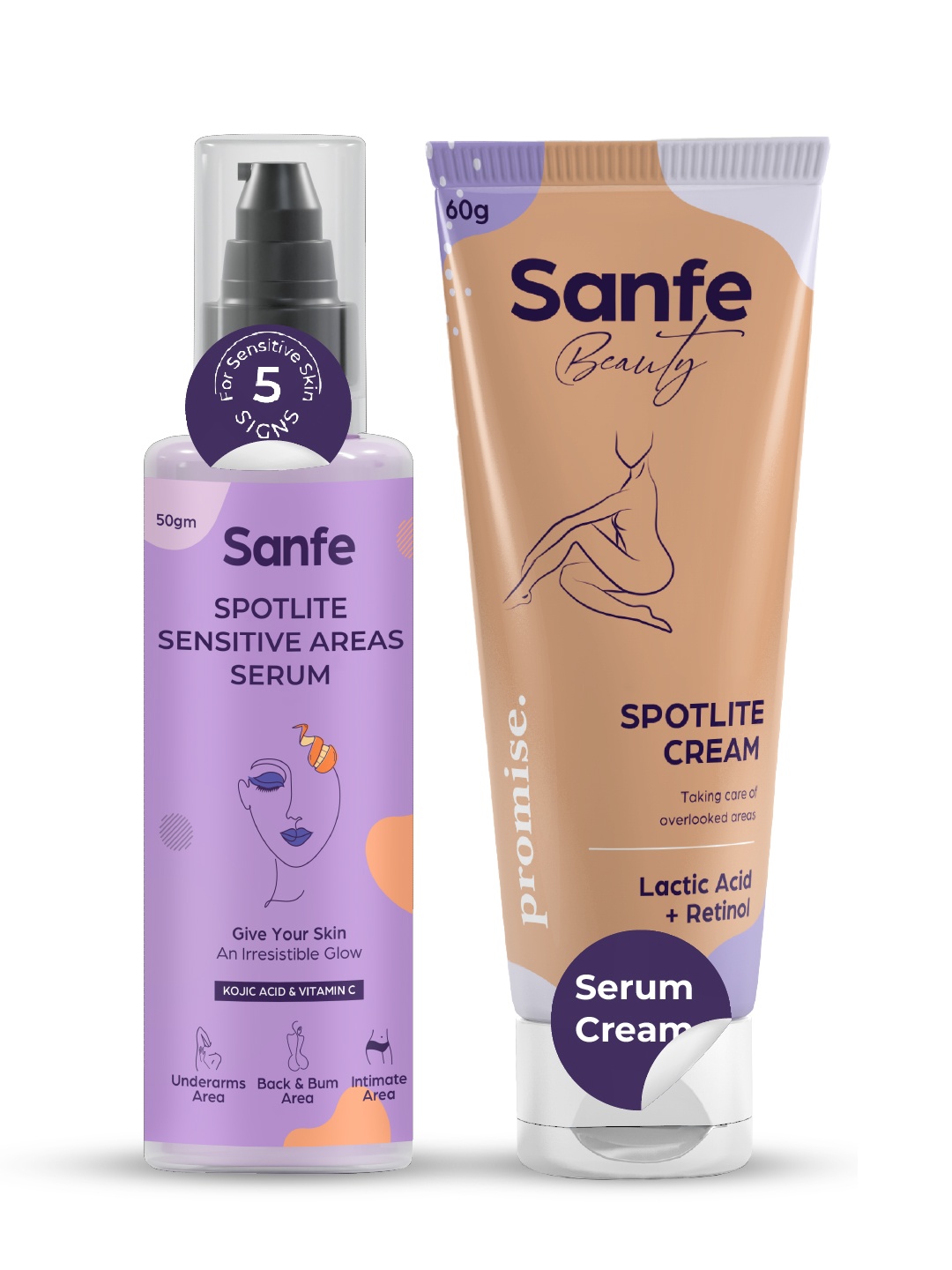 Sanfe Dark Spot Body Lightening Combo For Dark Body, Underarms, Inner Thighs & Joints, Pink
Sanfe Dark Spot Body Lightening Combo For Dark Body, Underarms, Inner Thighs & Joints, Pink