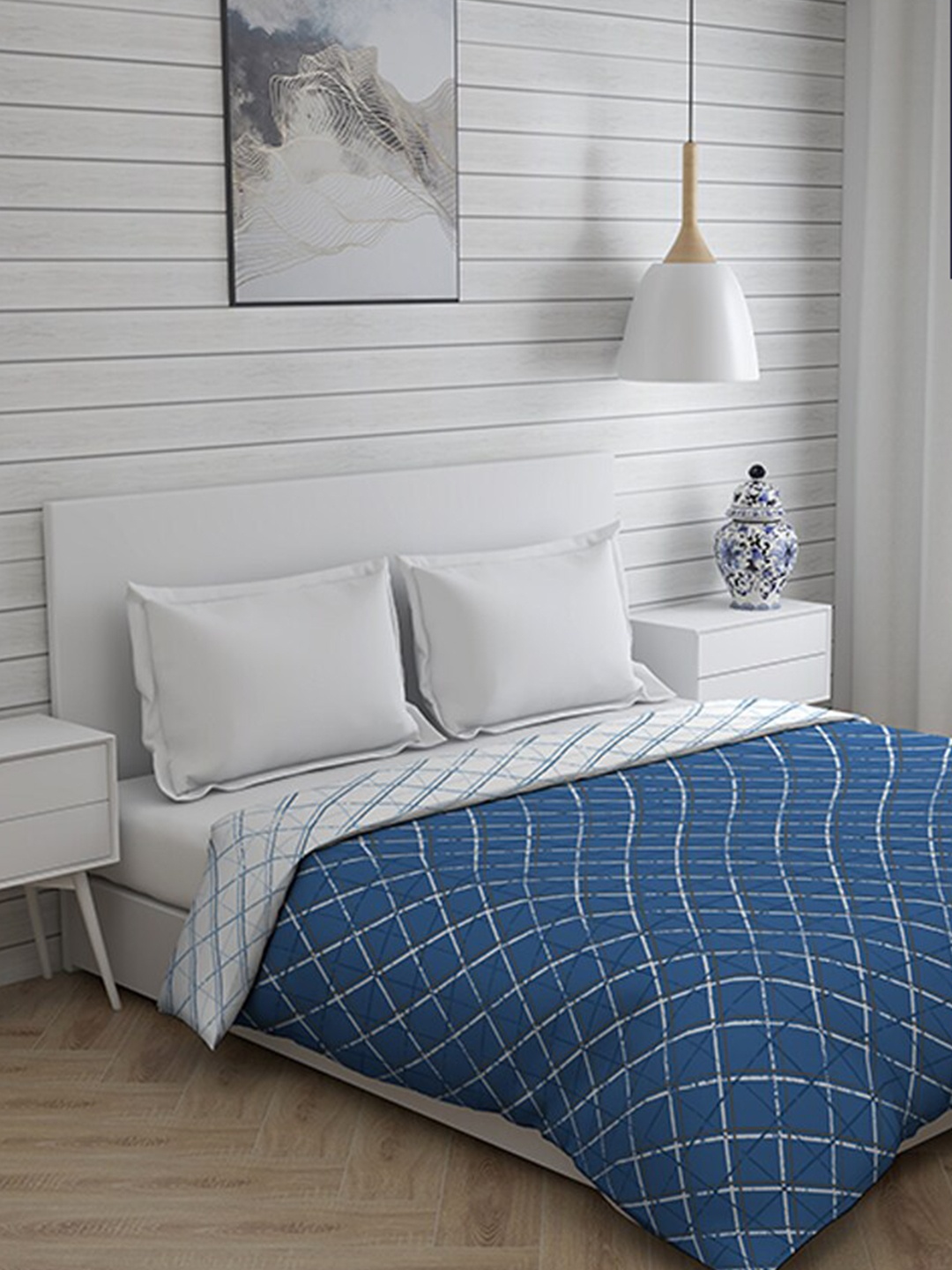 Layers Bologna Blue & White Geometric Mild Winter Cotton 120 GSM Double Bed Comforter
Layers Bologna Blue & White Geometric Mild Winter Cotton 120 GSM Double Bed Comforter
