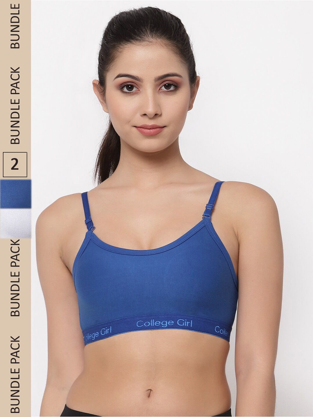 College Girl Pack of 2 Non Padded Non-Wired Seamless Workout Bra CG-CoscoSports, Blue
College Girl Pack of 2 Non Padded Non-Wired Seamless Workout Bra CG-CoscoSports, Blue