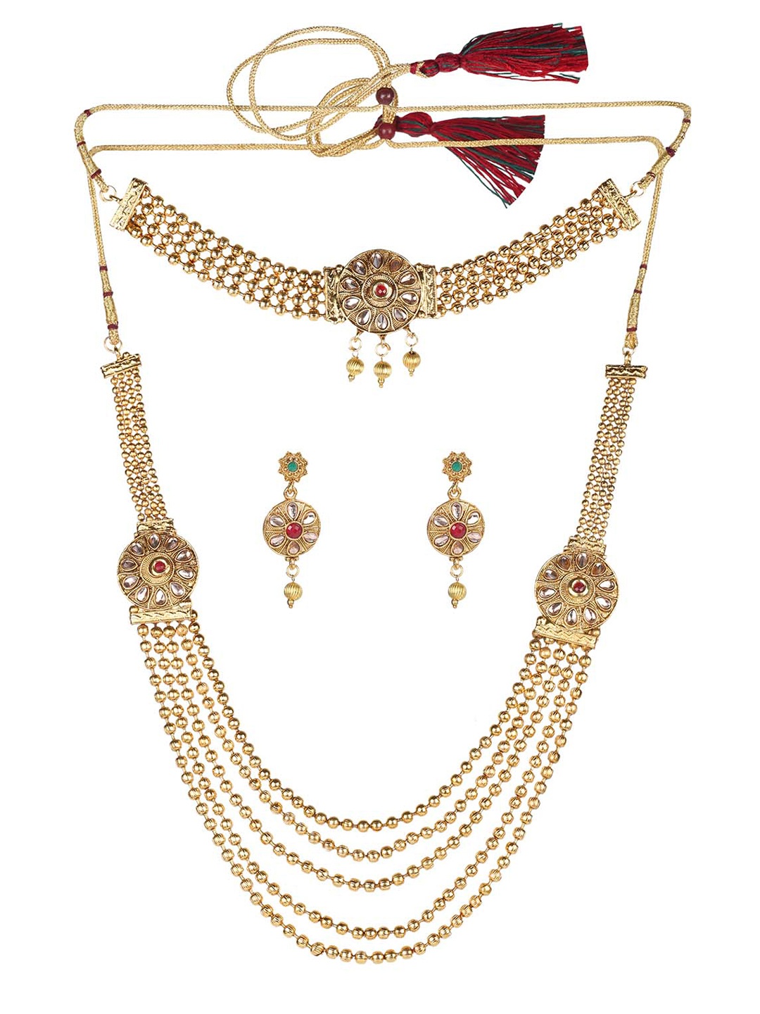 MAD CLUB Gold-Plated Beaded Jewellery Set