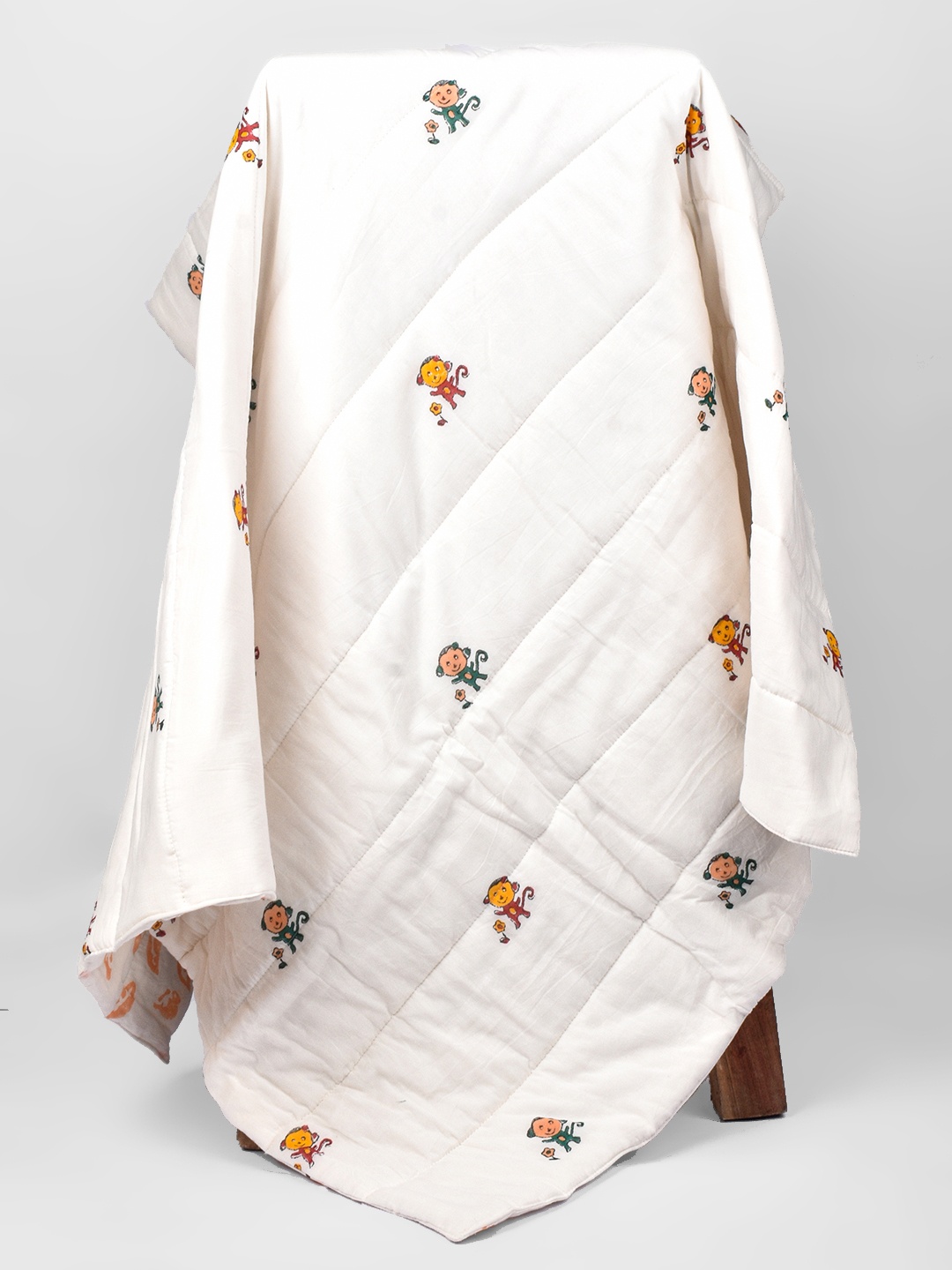 Moms Home Kids Monkey White & Yellow Organic Cotton AC Room 300 GSM Single Bed Quilt
Moms Home Kids Monkey White & Yellow Organic Cotton AC Room 300 GSM Single Bed Quilt